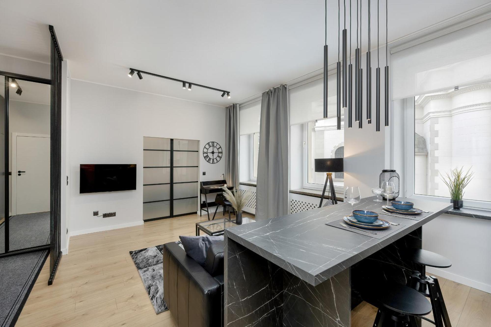 Exclusive Grey And Red Apartment In Warsaw Center By Noclegi Renters Экстерьер фото