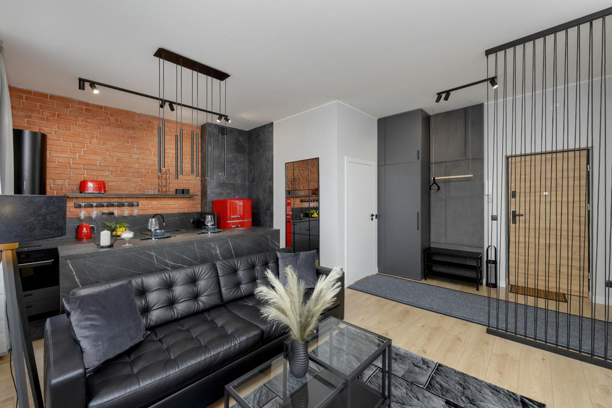 Exclusive Grey And Red Apartment In Warsaw Center By Noclegi Renters Экстерьер фото
